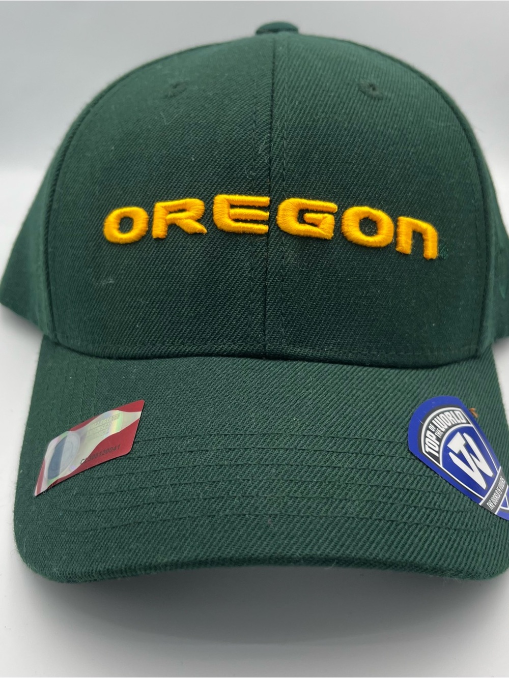 Top of the World Oregon Green Hat with Yellow Embroidery